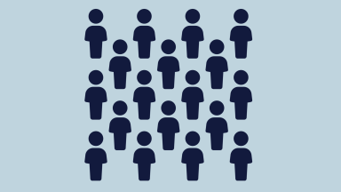 Lots of people forming a population