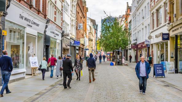 A quiet town centre.