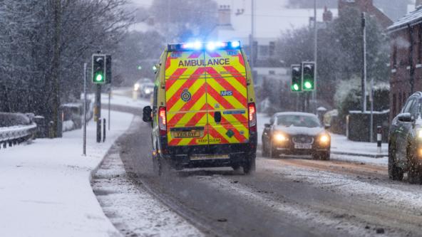 Ambulance in winter