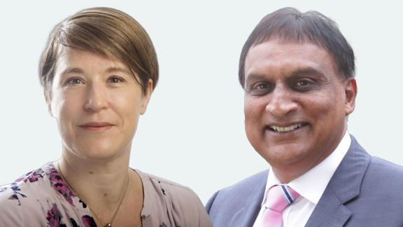 Sally Warren and Prem Singh