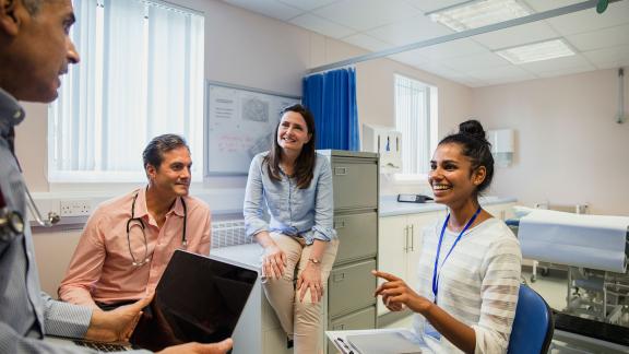 A meeting at a general practice.