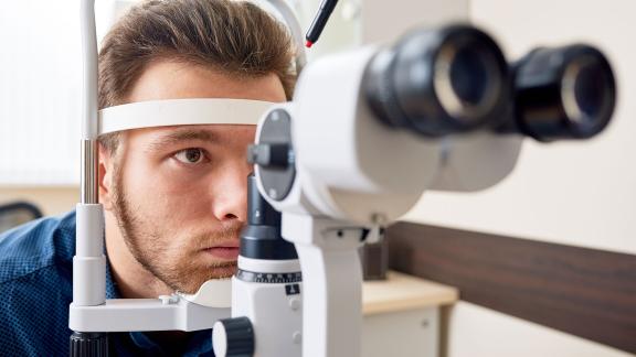 A man having an eye test.