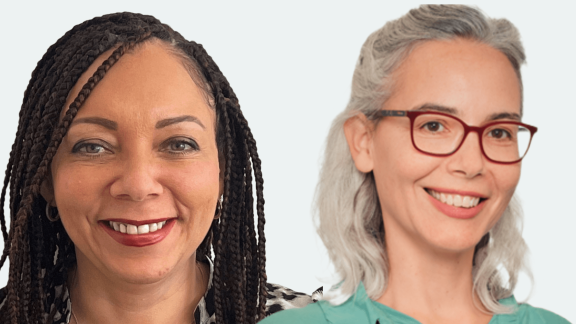 Headshot of Patricia Miller and Sally Gainsbury