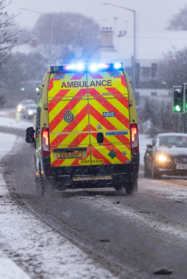 Ambulance in winter